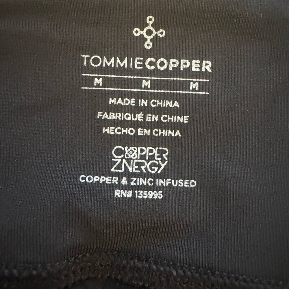 Black Copper Infused Leggings by Tommie Copper Size Medium - Picture 3 of 7